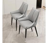 Juego de 2 sillas de comedor tapizadas modernas con reposabrazos traseros, sillas auxiliares de cocina, sillas de ocio para comedor, dormitorio y sala de maquillaje