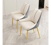 Juego de 2 sillas de comedor tapizadas modernas, reposabrazos trasero, sillas de cocina laterales con patas para comedor, dormitorio y sala de maquillaje