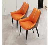 Juego de 2 sillas de comedor tapizadas modernas, reposabrazos trasero, sillas de cocina y comedor, silla lateral para dormitorio y sala de maquillaje, patas de madera