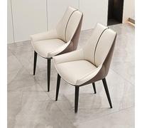 Juego de 2 sillas de comedor tapizadas modernas, sillas laterales con reposabrazos trasero para cocina, comedor o sala de maquillaje, sillas de ocio con patas