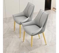 Juego de 2 sillas de comedor tapizadas modernas, sillas laterales con reposabrazos trasero para comedor, cocina, dormitorio y sala de maquillaje, mesa de ocio con patas