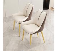 Juego de 2 sillas de comedor tapizadas modernas, sillas laterales de cocina con reposabrazos traseros para comedor, dormitorio, sala de maquillaje, diseño y asiento de mesa