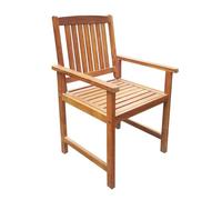 Juego de 2 sillas de jardín - sillas de exterior - sillas terraza madera maciza acacia marrón