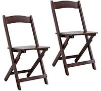 Juego de 2 sillas plegables de madera retro, asientos elegantes y prácticos para eventos en casa, oficina, restaurante, cafetería, muebles de comedor para interiores y exteriores