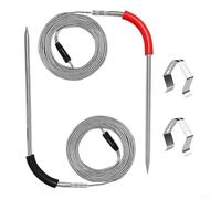 Juego de 2 sondas de carne, para parrillas Weber, para sensores de temperatura compatibles con Smart Connect con clips, monitoreo en tiempo real, para pellets de gas Smokefire