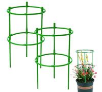 Juego de 2 Soporte para Plantas de Tomate, Tutores de Acero Ajustables Resistentes al Óxido, Jaulas de Jardín Reforzadas para Plantas Trepadoras, Flores & Vegetales en Maceta, S-istema de Celosía