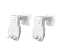 Juego de 2 Soportes de Barra de Cortina sin Taladro - Ganchos a presión no Adhesivos para Barras de Cortina Ligeras y visillos - Fijación de Barra de Ventana extraíble - Color Blanco Mate