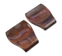 Juego de 2 soportes de madera para cucharas para encimera de cocina, soporte resistente para utensilios y cucharón, organizador de utensilios de cocina resistente al calor para estufa, acabado de