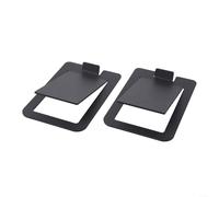 Juego de 2 soportes de metal para altavoces de escritorio con ángulo inclinado para una reducción óptima del sonido y la vibración, sistema de montaje de tornillo seguro para altavoces de estudio