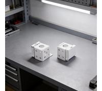 Juego de 2 soportes de montaje para riel de cabeza ciega, plástico blanco, accesorios de soporte para uso ciego estándar