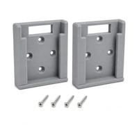 Juego de 2 soportes de pared compatibles con pilas Einhell Power X-Change 18 V - Portapilas para garaje y taller, 4 tornillos incluidos, gris, fabricado en Italia