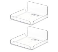 Juego de 2 soportes de pared para jabón, soporte acrílico para cámara, soporte multifuncional, no taladro, jabonera de pared