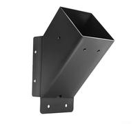 Juego de 2 soportes de pérgola de 45 grados resistentes al óxido para pérgolas cenadores de acero resistente al carbono para exteriores, estructuras con recubrimiento en polvo negro (2 piezas)