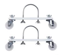 Juego de 2 soportes de polea móviles para calentadores eléctricos con construcción de acero al carbono y ruedas de 360 grados para una cómoda reubicación del calentador