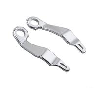 Juego de 2 soportes de soporte de carenado delantero de motocicleta compatibles con modelos de faros dobles Road Glide 2015-2023, negro o cromado, Touring y larga distancia (galvanizado)