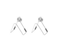 Juego de 2 soportes magnéticos para esponjas de cocina, escurridor, acero inoxidable, duradero, desmontable, 6 x 3 x 6 cm, plateado, 6 x 3 x 6 cm