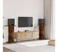 Juego de 2 soportes para altavoces de madera con superficie estable para un mejor sonido y diseño hueco para reducir las vibraciones