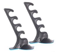 Juego de 2 soportes para cañas de pescar con ventosa para coche y ventana, ángulos ajustables, fuerte capacidad de carga de 5 kg, almacenamiento que ahorra espacio sin taladrar, color negro
