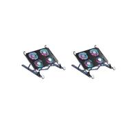 Juego de 2 soportes para laptop con ventilador de refrigeración portátil para portátiles de 11 a 17.3 pulgadas