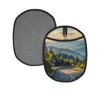 Juego de 2 soportes para ollas de cocina, resistentes al calor, Blue Ridge Parkway Mountains, soportes para ollas de silicona, forro de algodón, almohadillas calientes para horno, para cocinar