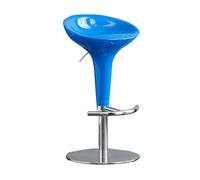 Juego de 2 taburetes de bar, altura giratoria ajustable sin respaldo, asiento moderno de plástico ABS, base de acero inoxidable con reposapiés para isla de cocina