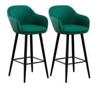 Juego de 2 taburetes de bar giratorios con altura de mostrador, taburetes de bar con asiento tapizado con respaldo curvado y patas modernas de metal antiguo for isla de cocina, cafetería, pub