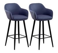 Juego de 2 taburetes de bar giratorios con altura de mostrador, taburetes de bar con asiento tapizado con respaldo curvado y patas modernas de metal antiguo for isla de cocina, cafetería, pub