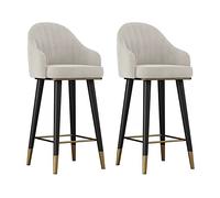 Juego de 2 taburetes de bar giratorios de terciopelo, taburetes de altura de mostrador con respaldos, sillas altas para cocina, hogar, bar, comedor