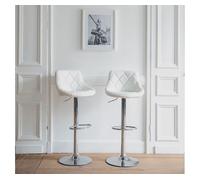 Juego de 2 taburetes de bar jasper color blanco