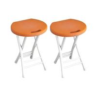 Juego de 2 taburetes de bar plegables portátiles, sillas ligeras para cocina, cafetería, jardinería, tiendas, compactos de 11 pulgadas de profundidad x 9 pulgadas de ancho x 19 pulgadas de alto, fácil