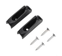 Juego de 2 tacos de cuerda autobloqueante de nailon negro para yate marino de barco de hasta 4 mm con tornillo de 3 mm, kit de accesorios de cubierta