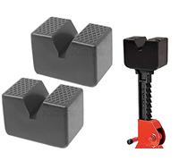 JUEGO DE 2 TACOS DE GOMA PARA CABALLETES DE COCHE | PROTECTOR DE GOMA ANTI DAÑOS EN EL BASTIDOR 85x40x45mm | BLOQUE DE GOMA RANURADO UNIVERSAL JACK PAD