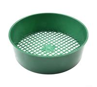 Juego de 2 tamices de jardín para la preparación del suelo, malla de plástico de 16 cm de diámetro, 6 mm, tamaño del agujero para arena para grava y cultivo, tamaño mediano