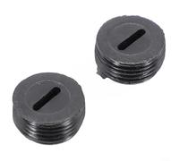 Juego de 2 tapas de cepillo de carbono de 13 a 22 mm, cubiertas de plástico negro para cepillo de motor, compatible con taladro eléctrico, amoladora angular, martillo eléctrico, (13 mm)
