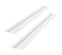 Juego de 2 tapas de silicona para encimeras de cocina, fáciles de limpiar, resistentes al calor, llenadores de ranuras largas y anchas, para sellar líquidos derramados entre com