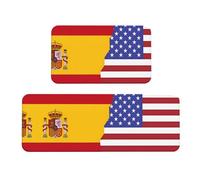 Juego de 2 tapetes antideslizantes con la bandera de España americana para el piso, tapetes de cocina acolchados antifatiga para el suelo, para cocina, comedor, lavandería y más, 17 x 29.5 pulgadas +