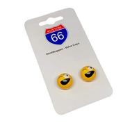 Juego de 2 Tapones para válvulas de Motocicleta, diseño de Cara Sonriente