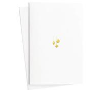 Juego de 2 tarjetas de Navidad con bolas de Navidad en relieve dorado sobre papel texturizado | Tarjeta de felicitación para Navidad y Adviento, neutral con sobre, E43