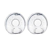 Juego de 2 tazas de lactancia portátiles para recoger leche materna, recolector de leche materna de silicona para madres lactantes