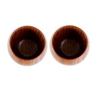 Juego de 2 tazas de madera para bebidas, hechas a mano, rústico natural, para, cocina, comedor, cafetería, encimera, café, té, espresso, latte, vino, leche, colección XL