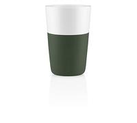 Juego de 2 tazas Eva Solo Cafe Latte, porcelana, silicona, verde esmeralda, 360 ml