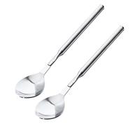 Juego de 2 tenedores extensibles de acero inoxidable, cuchara telescópica, cubiertos largos para barbacoa, camping y comidas diarias, cubiertos expandibles para ahorrar espacio