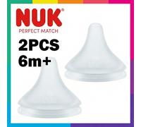 Juego de 2 Tetinas de Silicona NUK , Talla XL (6m+) - Suaves, Anti-Cólicos, Flujo Rápido de Leche