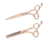 Juego de 2 tijeras de peluquería de 6 pulgadas, tijeras de adelgazamiento para cortar el cabello, tijeras de peluquero afiladas profesionales para hombres, mujeres y niños