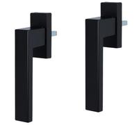 Juego de 2 tiradores negros para ventana, color negro, oliva para ventana, de metal, 45°, diseño exclusivo