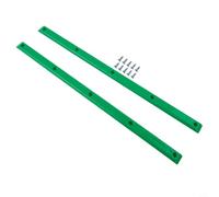 Juego de 2 tiras anticolisión para monopatín con tornillos, riel de hueso de plástico de repuesto para tabla de monopatín y longboard (verde)