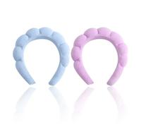 Juego de 2 tiras de esponja esponjosa antideslizante para el cuidado de la piel y lavado de la cara, accesorios para mujer