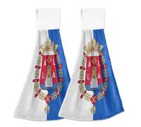 Juego de 2 toallas de mano colgantes con la bandera de la provincia de Alicante para cocina, horno, ultra absorbentes, bonitas, decoración de baño, 18.2 x 14 pulgadas