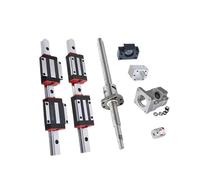 Juego de 2 tornillos de bolas anti-juego de guías lineales HGR20, 2 unidades, guía cuadrada + 4 deslizadores HGH20CA+ 1. Tornillo de bola SFU2005 (600 mm)