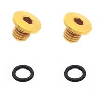 Juego de 2 tornillos de purga de bicicleta, aleación Ti M5 x 5 mm con juntas tóricas para un mantenimiento eficiente (coloridos)